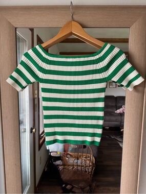 Boden Striped Boatneck Tee Small